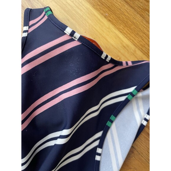 JUDE CONNALLY Selena Sailing Stripe Tank Dress Small Navy Nautical Preppy Midi - Picture 7 of 7